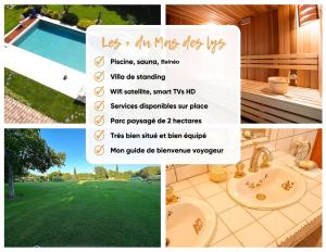 Maisons de vacances Belle villa provencale et dependances dans un domaine de 2 Ha piscine, sauna, balneo : photos des chambres