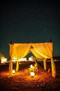 Deluxe Double Tent - Merzouga Luxury Camp in Morocco Desert & Camel Treks At Erg Chebbi Dunes For Sunrise & Sunset - Limited Offer - Tisserdmine