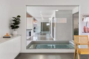 Coastal Retreat Plunge Pool with Pool Table