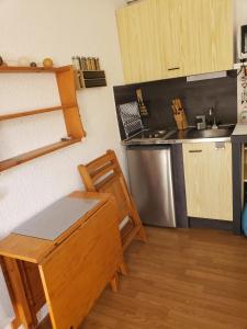 Studio douillet à Puy-Saint-Vincent, 16 m², vue sur la montagne.