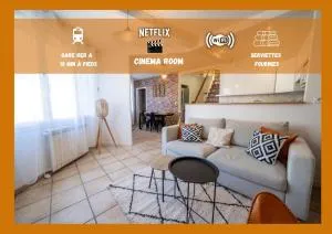 Maison de Brique- CINEMA ROOM-BABY-FOOT - 10min à pieds Gare RER A- TRÈS PROCHE ARENA LA DEFENSE ET PARIS - 塞纳河畔卡里耶尔