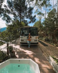 Hospedagem Ônibus Retrô em Domingos Martins a 7 km do Centro