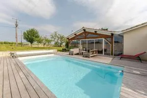 Maison de vacances avec piscine - Donzac