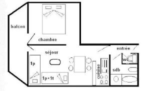 Résidence Aime 2000 - 2 Pièces 5 pers. 5 couchages - PLAGNE AIME 2000 - F106A2 MAE-8364