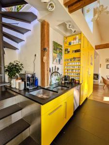 Guestrooms, rooftop with garden, spacious living room, character and fireplace