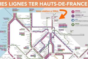 Le Botanique à 250m de la gare,15 min de Lille