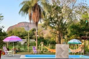 Rancho com piscina e vista para o Paxixi - 阿基道阿纳