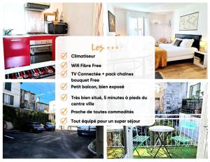 Appartements Charmant Studio proche centre avec balcon+parking : photos des chambres