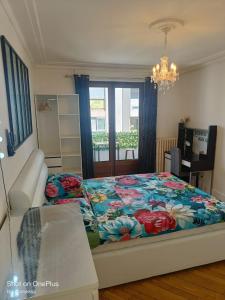 Maisons d'hotes Chambre d-hote avec salle de bain et balcon prive - 3 mins a pied de la gare - Geneve acces direct : Chambre Double Deluxe avec Douche