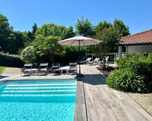 Villas Villa a 5min de Bayonne avec Piscine chauffe et salle de sport : photos des chambres