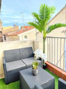 Studio cosy - 2 pers - Béziers - Centre - Terrasse - Clim