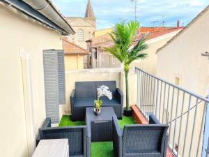 Appartements Studio cosy - 2 pers - Beziers - Centre - Terrasse - Clim : photos des chambres