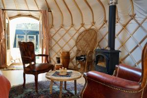 Unieke Yurt in het bos met jacuzzi en sauna