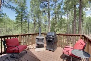 1 Mi to Rainbow Lake Wooded Retreat with Deck! - Overgaard