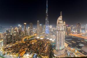 Full Fountain and Burj View - 3BR Burj Royale
