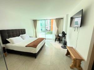 Belmonte205-Apartaestudio en Avenida con piscina, terraza,bbq