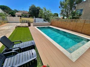 4 pieces avec piscine