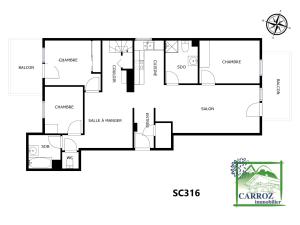 Appartements SC316 - Duplex 8 Pers centre des Carroz : photos des chambres