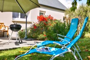 Maisons de vacances LocaLise - M8B - Ty Katell-Roz - Maison de plain-pied avec un terrain entierement clos a quelques pas de la plage et du centre - Wifi inclus - Draps inclus - Animaux bienvenus : photos des chambres