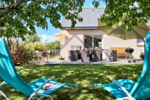 Maisons de vacances LocaLise - M8B - Ty Katell-Roz - Maison de plain-pied avec un terrain entierement clos a quelques pas de la plage et du centre - Wifi inclus - Draps inclus - Animaux bienvenus : photos des chambres