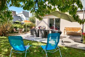 Maisons de vacances LocaLise - M8B - Ty Katell-Roz - Maison de plain-pied avec un terrain entierement clos a quelques pas de la plage et du centre - Wifi inclus - Draps inclus - Animaux bienvenus : Maison 3 Chambres