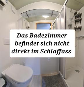 Schlaffass Holzfass im Banjapark Rees ohne Banja Sauna