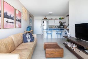 Apt pé-na-areia com ar condicionado em Barra de São Miguel