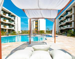 Mana Beach Top - Vista Piscina, 2Qts, Poucos Metros da Praia-Muro Alto