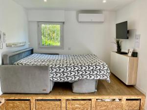Studio climatisé avec piscine, parking résidence et plages proches