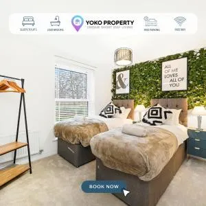 Stylish 2 Bedroom 2 Bathroom Apartment - 8 Minutes Drive to Central MK - Free Parking, Fast WiFi & Smart TV by Yoko Property - 莱顿巴泽德