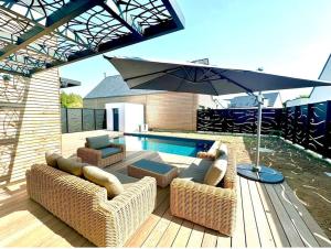 Villas Maison neuve - Piscine chauffee - Erdeven : photos des chambres