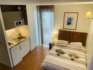Appartements Studio Harmonie Confluence Lyon City et piscine chauffante : photos des chambres
