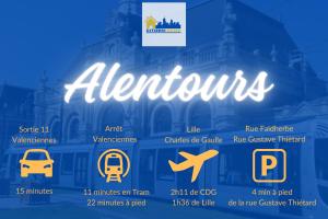 CitizenHouse Anzin - 4 Studios - 15 à 36m2 - Jardin - Terrasse - Accès autonome - WiFi - Netflix