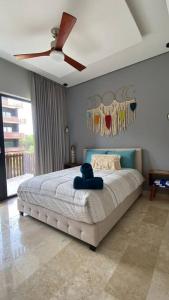 1BR con entrada gratuita club de playa hábitas