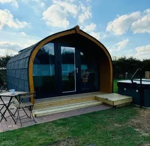 Windmill Glamping Pod with hot tub - The Snug - Over