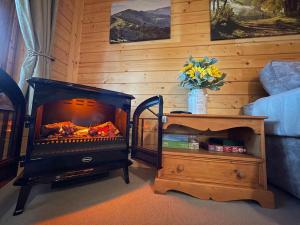 The Hive - A Cosy, Pet Friendly, Rural Log Cabin with far reaching views