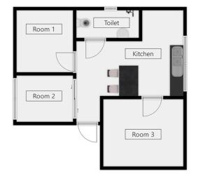 3 Rooms l 3 Beds l MRT 8 min l Gwanghwamun