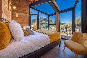 Chalets Chalet en bois et pierre avec Bain nordique : photos des chambres