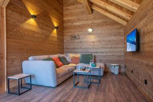 Chalet en bois et pierre avec Bain nordique