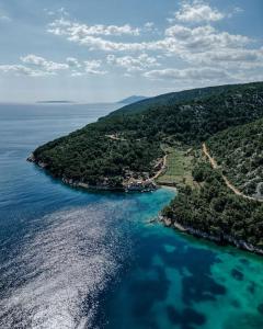 Seaside house in wilderness