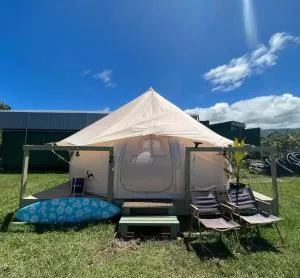 North Shore Glamping Camping Laie, Oahu, Hawaii - Punaluu