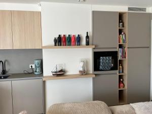 Penthouse studio voor 2 met 2 ruime terrassen op 6 min wandelen van het strand van Oostende