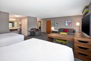 Queen Studio Suite with Two Queen Beds and Sofa Bed - Non-Smoking room in Hampton Inn Detroit - Shelby Township