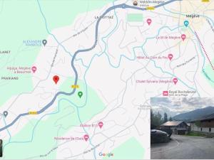 Appartement chic alpin de 100m² avec balcon et garage, proche centre Megève - FR-1-569-100