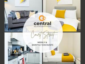 Court Street by CENTRAL SERVICED APARTMENTS - 2 Bedroom - Ground Floor - Modern - Sleeps 4 - 2 x Double Beds - Free Street Parking - Fully Equipped - Short & Long Term Stays Available - Contact Us for your Requirements