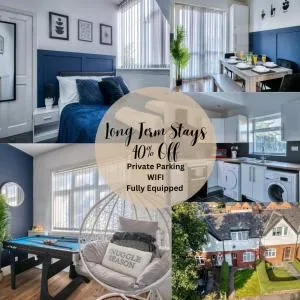 MCR Cosy Contractor House, Fit 6, Private Parking, Monthly Stays - 米德尔顿