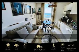 Macasa, vue mer, cosy, parking privé, GR34 2 personnes - 克洛阿尔卡尔诺厄