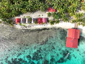 Cabañas compartida en las islas de Guna Yala