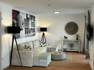 Gesamte Wohnung, 50'' TV, Tiefgarage, Arbeitsplatz, Küche, Bad, Balkon - Ortenberg