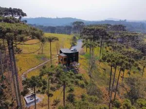 Vivenda das Araucárias 02 Microcasa Aconchegante lareira, banheira - Bocaina do Sul